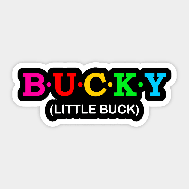 Bucky - Little buck. Sticker by Koolstudio